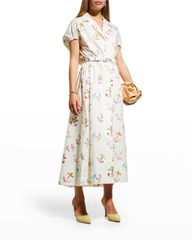 Have The Wind At Your Back Belted Midi Shirtdress